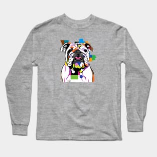 Coolest Pop Art Bulldog Long Sleeve T-Shirt